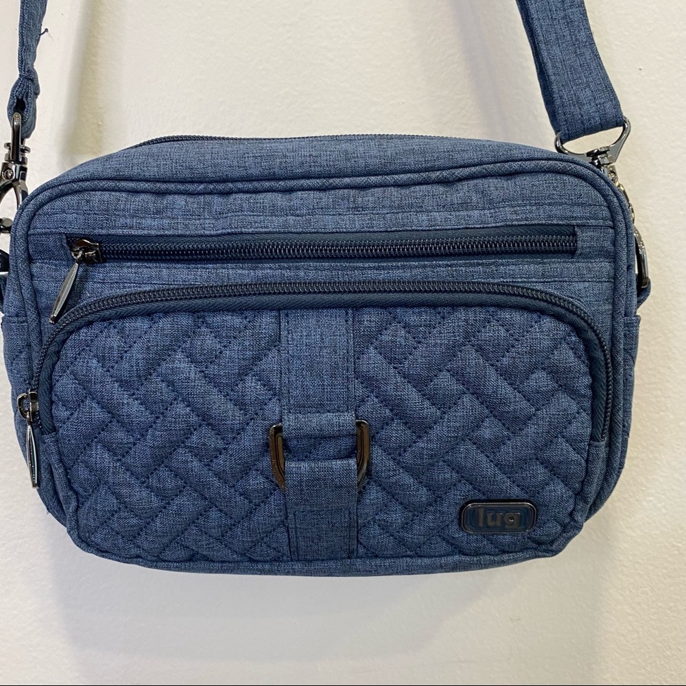 Lug Carousel Blue Denim Convertible Crossbody Shoulder Belt Bag